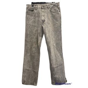 Vintage Levi's Gray Acid Wash Jeans Two Horse Orange Tab 34 X 31 Tag 80s 33 X 30